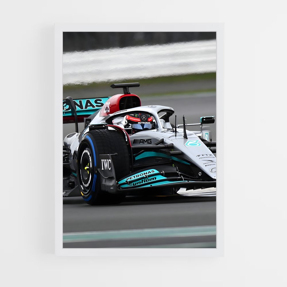 Poster Mercedes Vitesse Abu – affiche Voitures de Formule 1 (vue 3)